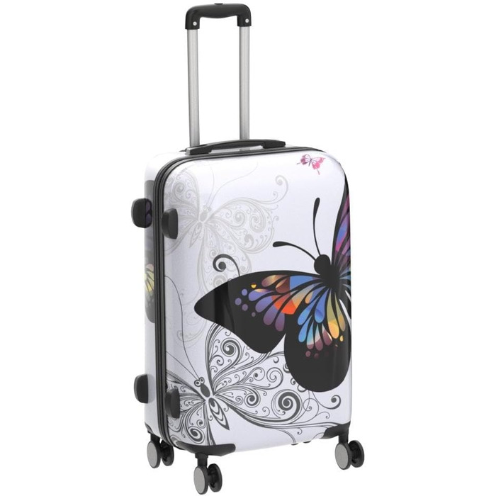 Валіза BEIBYE Butterfly M: жорсткий дорожній кофер з полікарбонату, Trolley з TSA-замком, середній розмір