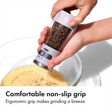Керамічний млинок для перцю OXO Good Grips Contoured Mess-Free, сірий