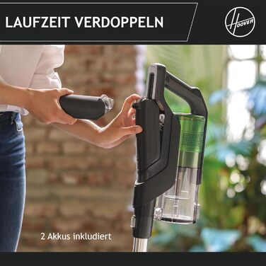 Бездротовий пилосос Hoover HF9 PET для шерсті тварин, 2 акумулятори, до 60 хв роботи, потужний, без мішка, LED-підсвітка, антизакручувальна насадка