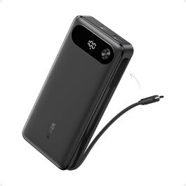 Powerbank Anker 20000mAh з USB-C кабелем, 87W, чорний (MacBook, iPhone, Samsung, Switch)