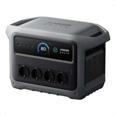 Портативна електростанція Anker SOLIX C1000 Gen 2, 2000Вт сонячний генератор, LiFePO₄ акумулятор 1024Вт-год, швидка зарядка за 49 хв, для кемпінгу та резервного живлення