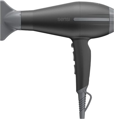 Фен професійний Gama Italy Tempo 5D Sensi - 2200 Вт - Іонізація, захист від озону, догляд за волоссям, 530 г, чорний