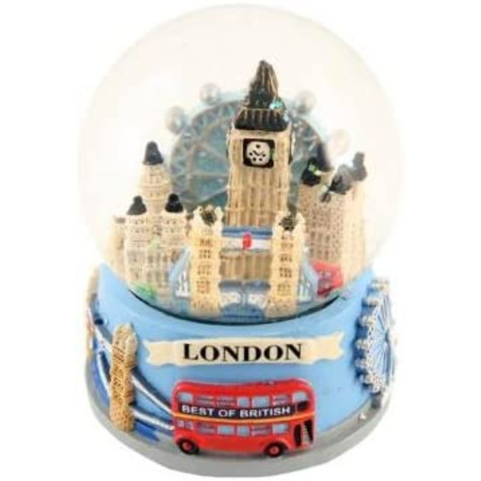 Снігова куля-сувенір London Collage 65 мм, сніговий шторм
