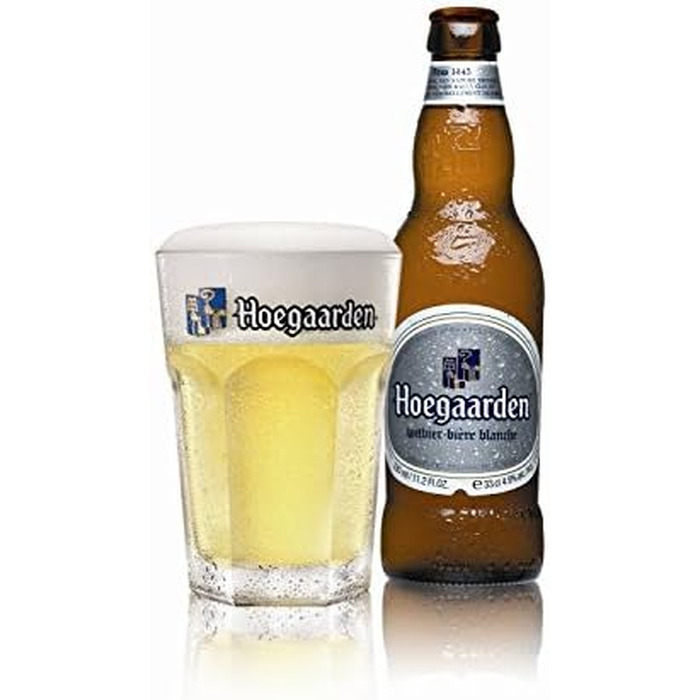 Пивні келихи Hoegaarden 2 шт, 568 мл, скляні келихи для пива Hoegaarden