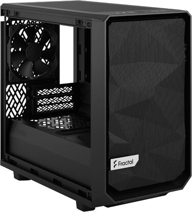 Корпус Fractal Design Meshify 2 Nano Black TG Dark Tint, скляна панель, чорний, компактний формат, для ігрового ПК