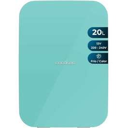 Міні-холодильник Cecotec Bolero MiniCooling 20L Bahamas Mint, для авто і дому, охолодження та нагрів, регульована температура 7-65°C, 12-220В