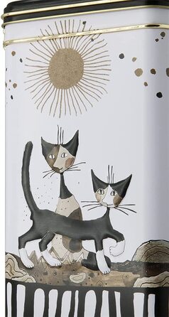 Металева банка для зберігання кави Fridolin з кришкою, дизайн Rosina Wachtmeister, коти, сепія