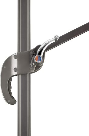 Сонячна парасоля Schneider Rhodos Junior, 230x230 см, квадратна, алюмінієво-сталева рама, поліестер, натуральний колір, 17 кг