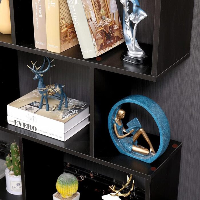 Сучасний двосторонній книжковий стелаж Etnicart Wenge 70x23.5x96 см, дерев'яний, для офісу, дому, дитячої кімнати