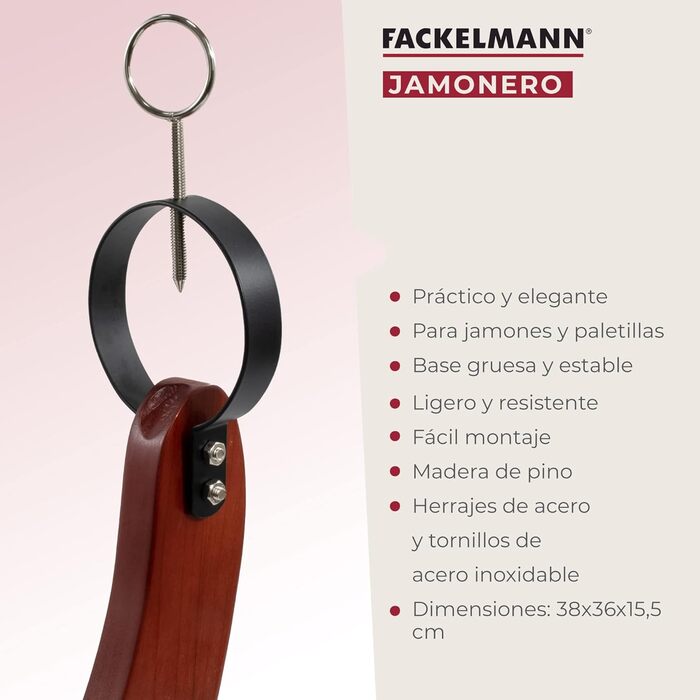 Підставка для шинки Fackelmann з ножем, тип Гондола
