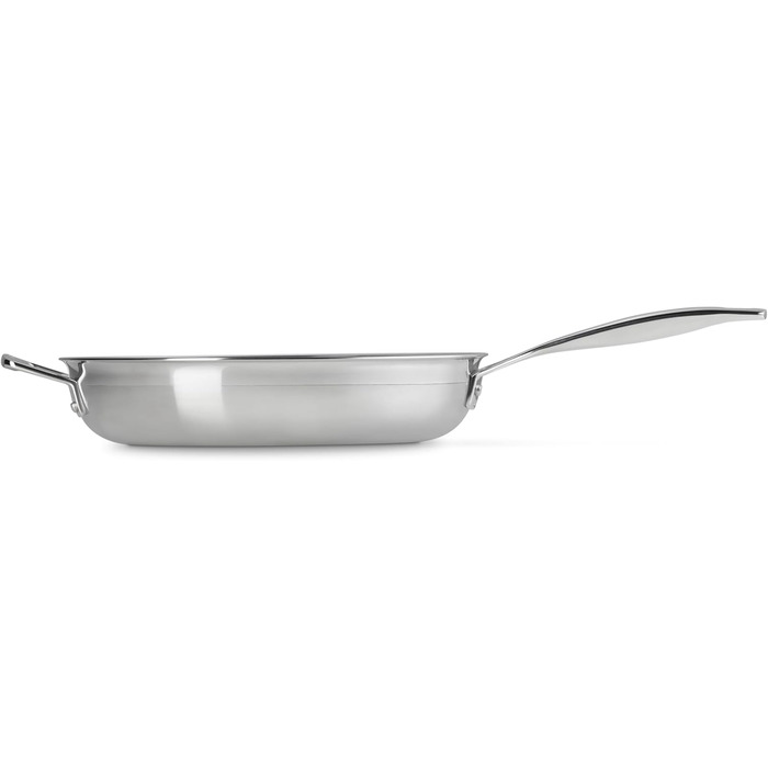 Сковорода LE CREUSET з нержавіючої сталі 28 см, Ø 28 см, для всіх типів плит (включно з індукцією) та духовки, срібна
