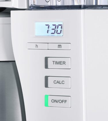 Кавоварка Melitta Look Therm Timer з термокувшином, таймером і захистом від капання, біла, модель 1025-17, для фільтр-кави