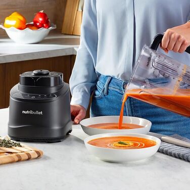 Стаціонарний блендер Nutribullet SmartSense Mixer Combo NBF550DG, 1500Вт, з чашею 1.9л та стаканами 700/900мл, 5 швидкостей, пульсаційний режим, чорний