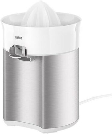 Цитрусовий прес Braun CitrusQuick 5 CJ5050 BK: Електричний, з автоматичним стартом/стопом, антикрапельним носиком, легке очищення, білий