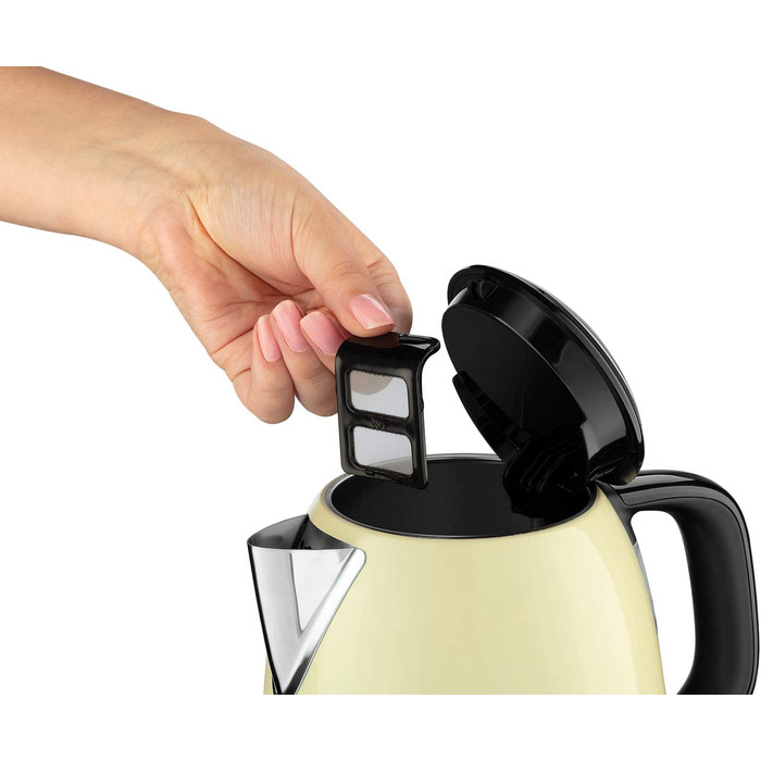 Електричний чайник Russell Hobbs Colours+ Edelstahl 1.0л, 2400Вт, з фільтром від накипу та індикатором рівня води, колір крем (24994-70)