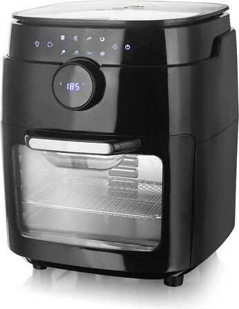 Аерофритюрниця Emerio XXL 13л Smart Fryer AF-121914 з ротисатором, кошиком та функцією дегідрататора, 1800 Вт, чорна