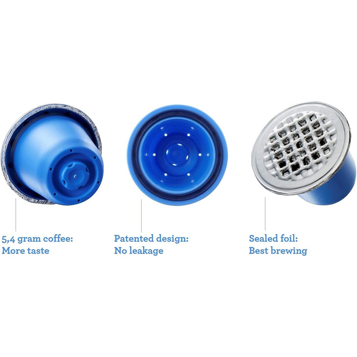 Bluecup багаторазові капсули для Nespresso Original Line, стартовий набір (2 капсули, 100 кришечок)