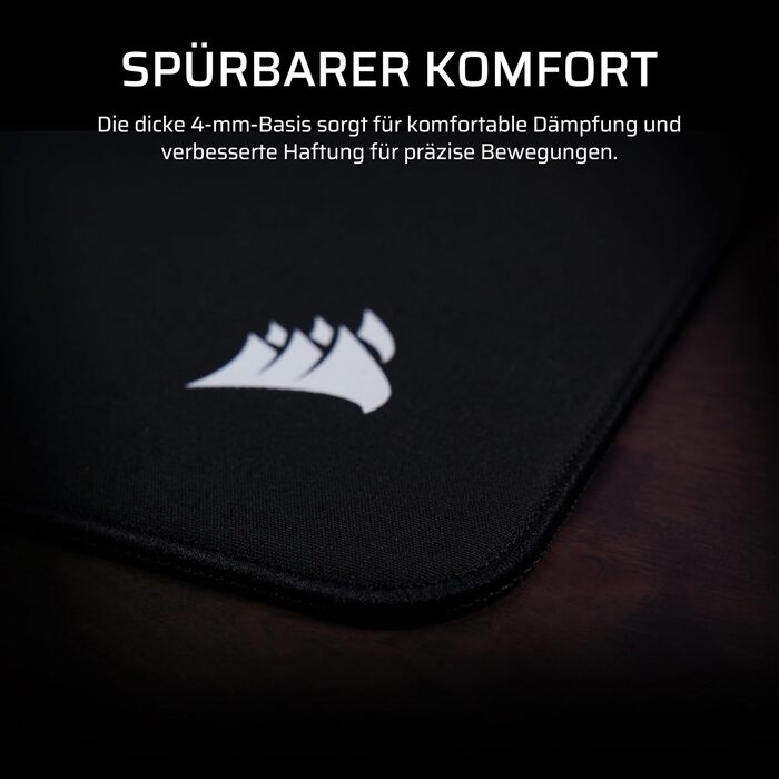 Ігровий килимок для миші Corsair MM PRO Control, середній розмір (450 x 400 мм), чорний
