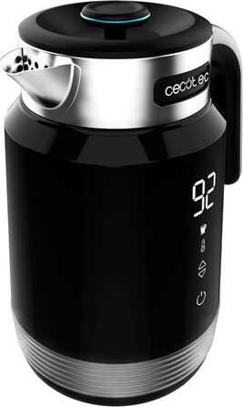 Електричний чайник Cecotec ThermoSense 600 Touch Black, 1.7 л, 2200 Вт, нержавіюча сталь, BPA-free, LED, 360°