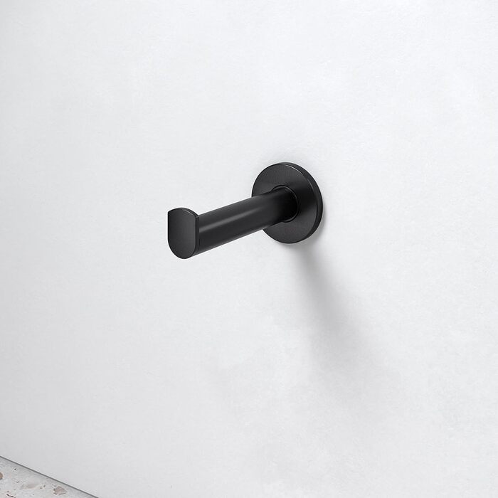 KEUCO Тримач для туалетного паперу з металу, чорний матовий, для ванної кімнати і гостьового туалету, 1 рулон, Plan Black Selection