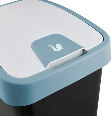 Преміум сміттєвий бак Keeeper з відкидною кришкою Soft Touch 45 л, Nordic Blue