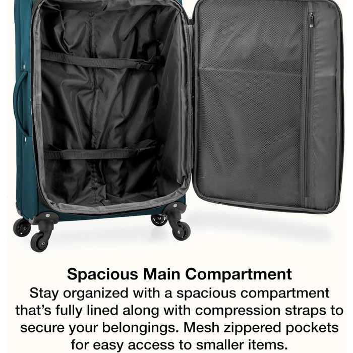 Набір валіз U.S. Traveler Anzio Softside Spinner 3-Piece (22/26/30) блакитно-зелений