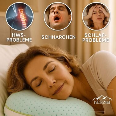 Ортопедична подушка для шиї 40x80 см з піни Memory Foam. Ергономічна подушка від болю в шиї, висота 12 см