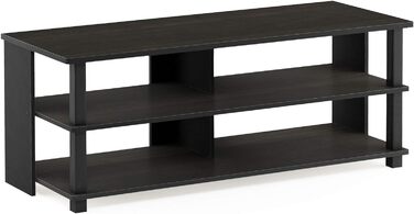 Телевізійна тумба Furinno Sully, 3-рівнева, для TV до 48 дюймів, еспресо/чорна, 104.4x40.1x39.4 см