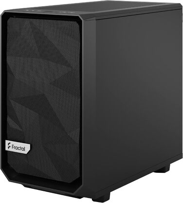 Корпус Fractal Design Meshify 2 Nano Black TG Dark Tint, скляна панель, чорний, компактний формат, для ігрового ПК