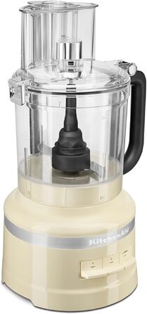 Кухонний комбайн KitchenAid 5KFP1319EAC 3.1л кремового кольору (Almond Cream) з насадками для нарізки кубиками та контейнером для зберігання, 400 Вт