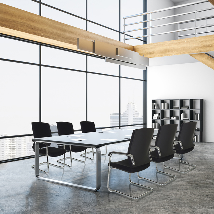 Крісло для відвідувачів / конференц-крісло LEVIA VP тканина чорна hjh OFFICE