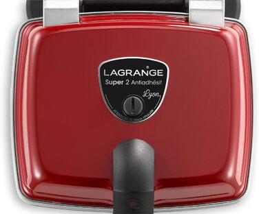 Вафельниця LAGRANGE Super 2 антипригарна червона, змінні пластини для вафель і сендвічів