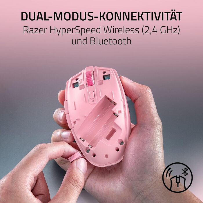 Бездротова ігрова миша Razer Orochi V2 Quartz — HyperSpeed та Bluetooth, оптичний сенсор 18K DPI, вага 60 г, для PC/Mac