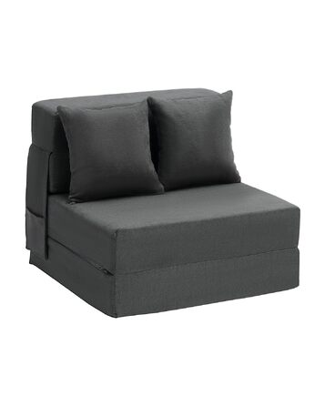 Диван-ліжко VEVOR 3-в-1 розкладний, з подушками, знімним чохлом, піна Memory Foam, сірий (односпальний) 1860x730x150 мм