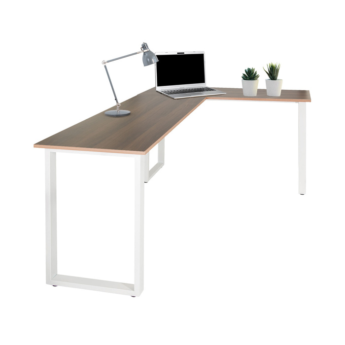 Робочий стіл WORKSPACE BASIC I 165 x 120 см горіх / білий hjh OFF