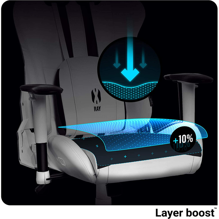 Ігрове крісло Diablo X-Ray King XL, ергономічний офісний стілець для комп'ютера з 4D підлокітниками