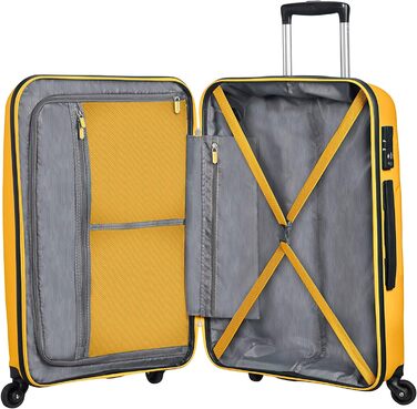 Валіза American Tourister Bon Air Spinner жовта, розмір M, 66 см, 57.5 л, ручна поклажа