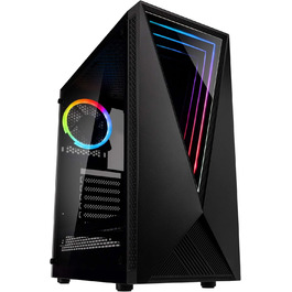 Корпус для ПК KOLINK Void RGB Midi Tower з гартованим склом, ігровий комп'ютерний корпус з підсвічуванням, вентилятор у комплекті