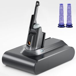 Акумулятор V7 для пилососа Dyson V7 (SV11) з 2 фільтрами: сумісний з Animal, Trigger, Absolute, Motorhead, Pro, Fluffy, Mattress
