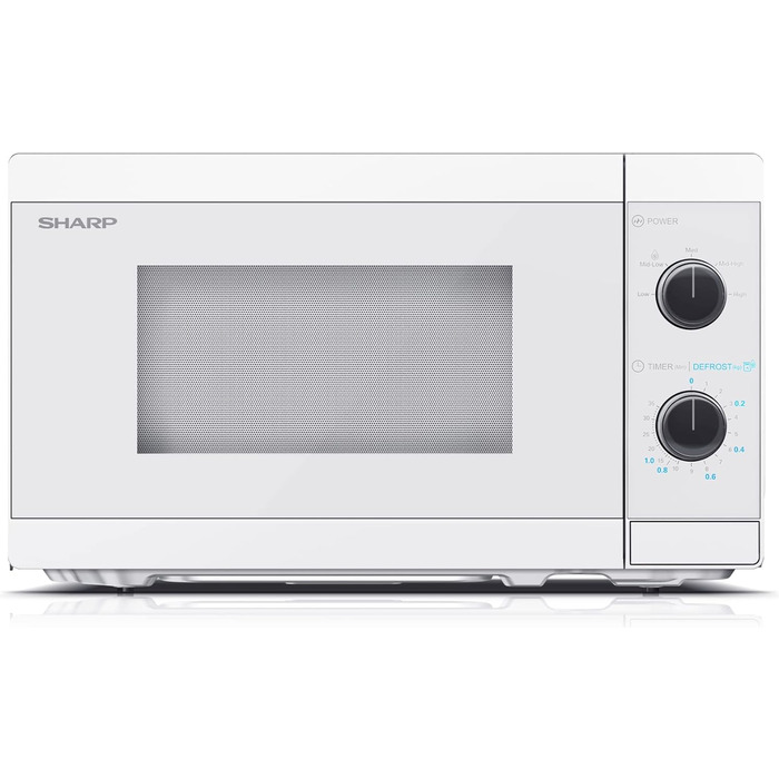 Мікрохвильова піч SHARP MS01E-C, 800 Вт, 5 режимів, функція розморожування, 440x258x344 мм, кристально-біла