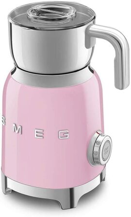 Молокозбивач SMEG MFF11PKEU з індукцією, 6 програм, 600 мл, 500 Вт, рожевий, преміум-дизайн