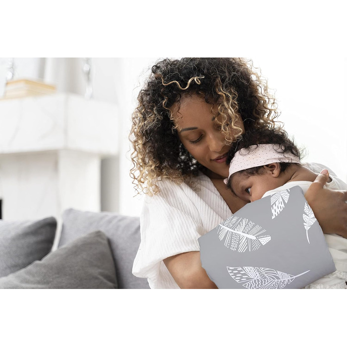 Подушка для годування Amilian Baby klein (Сірий), з наповнювачем, 22x20 см - для подорожей, з тунелем для рук