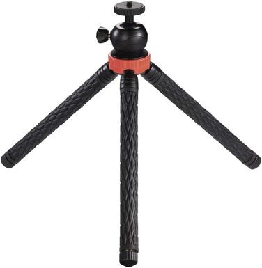 Штатив Hama Traveller Pro 4620, трипод для смартфона, 23-105 см, 1/4'', чорний/сріблястий/червоний
