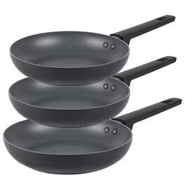 Набір сковорідок Russell Hobbs COMBO-8694 Shield 3 шт. (20/24/28 см) з антипригарним покриттям для індукції, стійкий до металевого посуду, 5 років гарантії, чорний