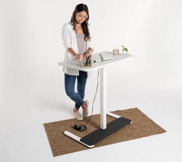 Електричний стіл для дому Desk One, 91x51 см, темно-сірий/чорний, регульована висота, письмовий стіл для офісу, гарантія 5 років