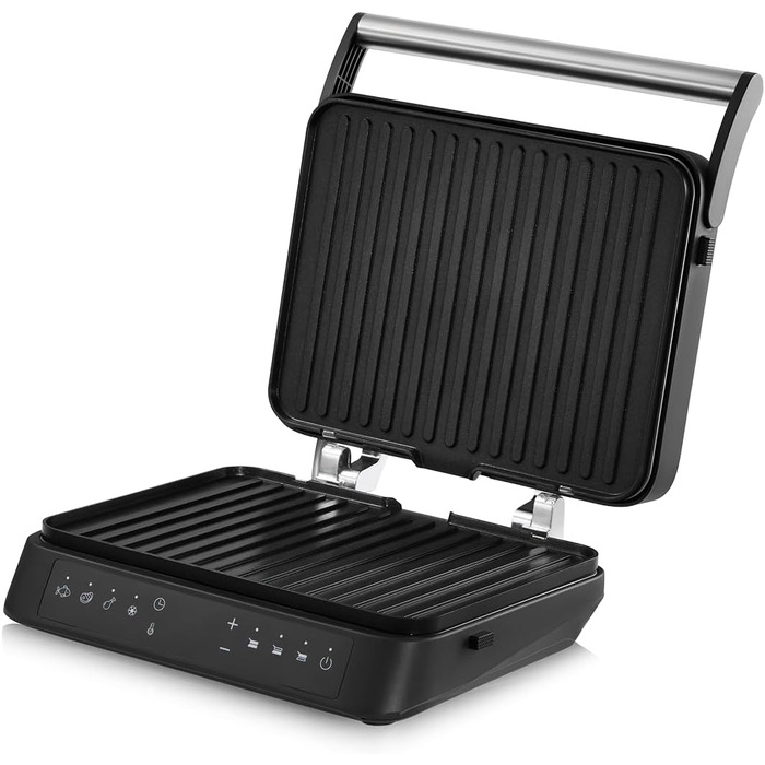 Електрогриль-тостер ZEEGMA Grill Chef 3.0 2-в-1, 2000 Вт, керамічне антипригарне покриття, регульована температура та кут нахилу, можна мити в посудомийній машині