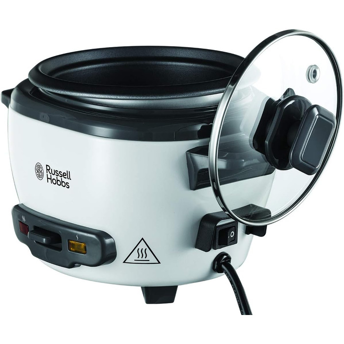 Рисварка електрична Russell Hobbs Mini 0.8л біла: для рису, кіноа, кускусу