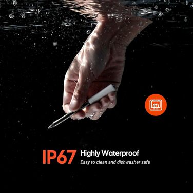 Inkbird INT-11I-B: Бездротовий термометр для м'яса з Bluetooth, LCD-дисплеєм, IP67, для приготування на грилі, в духовці, Smoker, Airfryer