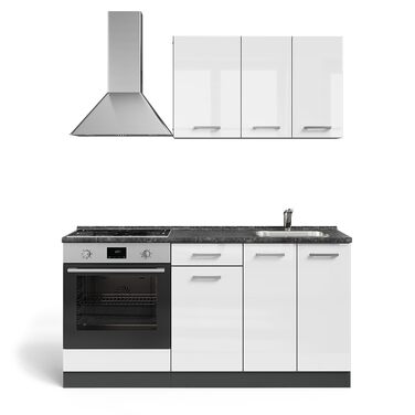 Модульна кухня Vicco R-Line, дуб Goldkraft/антрацит, 160 см, з шафою під плиту, підготовка під мийку та електроприлади (без стільниці)