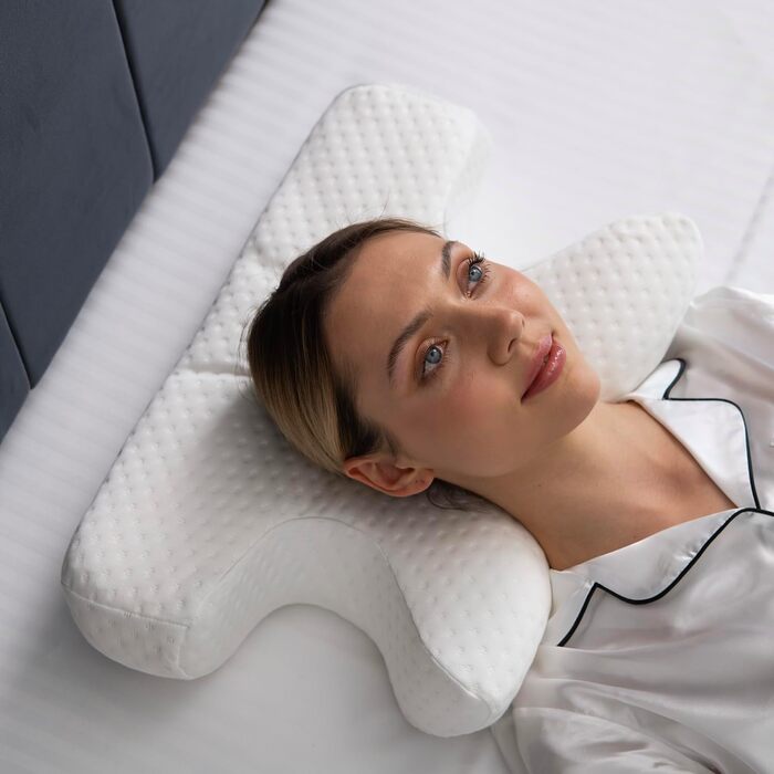 Ортопедична подушка Beauty Pillow з пам’яттю форми, проти зморшок, антивікова, для сну на боці та спині